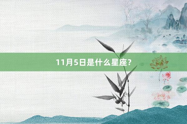 11月5日是什么星座？